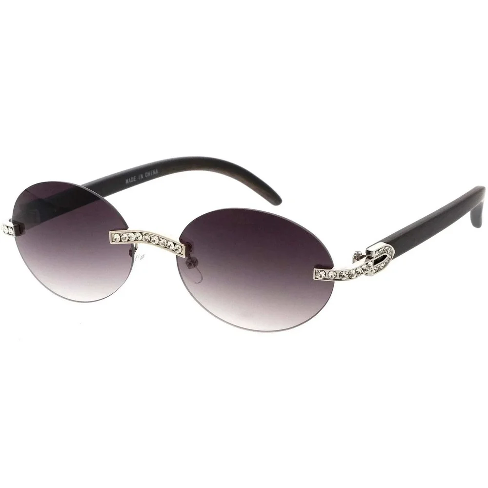 Men‎ Sunglasses Silver Frame Black Lens Sophisticated Street Trendy Style UV400